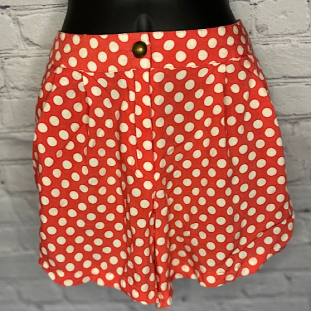 Coral and white shorts